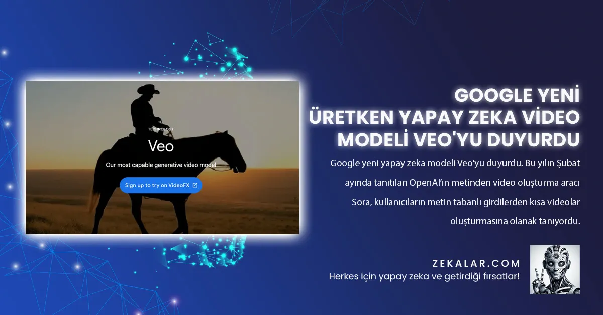 Google Yeni Üretken Yapay Zeka Video Modeli Veo’yu Duyurdu